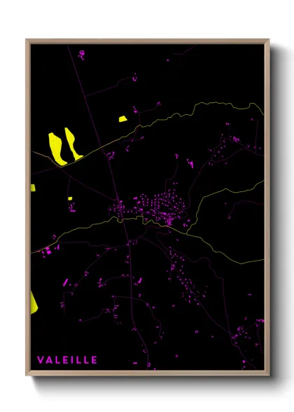 Une affiche de carte sur Valeille