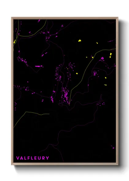 Une affiche de carte sur Valfleury