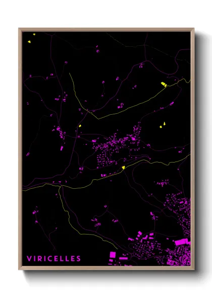 Une affiche de carte sur Viricelles