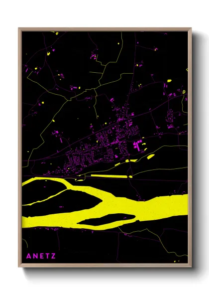 Une affiche de carte sur Anetz