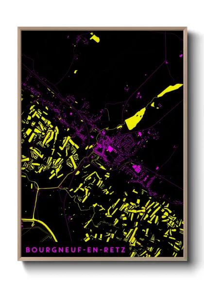 Une affiche de carte sur Bourgneuf-en-Retz