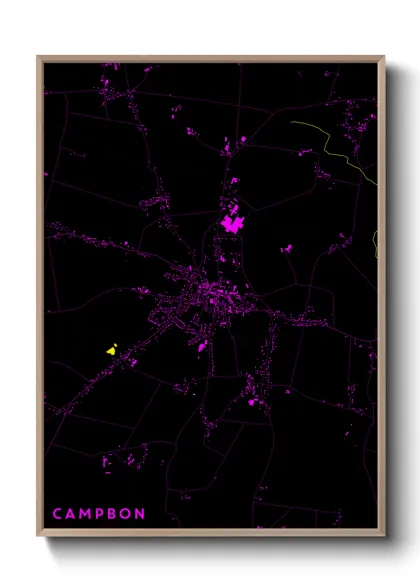 Une affiche de carte sur Campbon