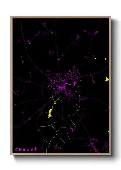 Une affiche de carte sur Chauvé