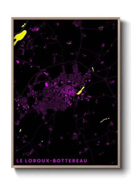 Une affiche de carte sur Le Loroux-Bottereau