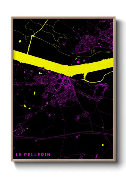 Une affiche de carte sur Le Pellerin