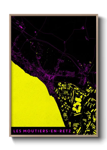 Une affiche de carte sur Les Moutiers-en-Retz