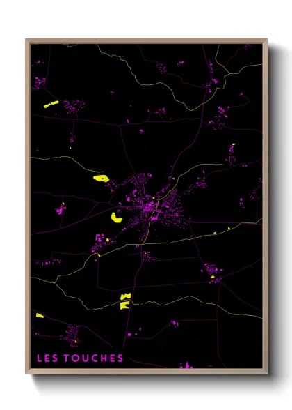 Une affiche de carte sur Les Touches