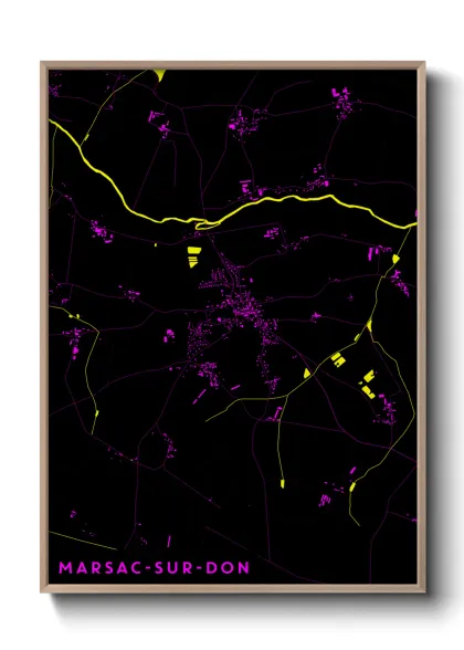 Une affiche de carte sur Marsac-sur-Don