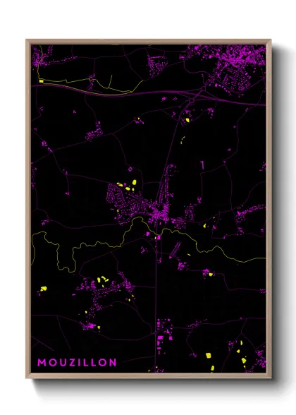 Une affiche de carte sur Mouzillon