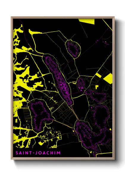 Une affiche de carte sur Saint-Joachim
