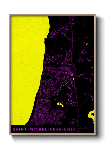 Une affiche de carte sur Saint-Michel-Chef-Chef