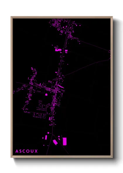 Une affiche de carte sur Ascoux