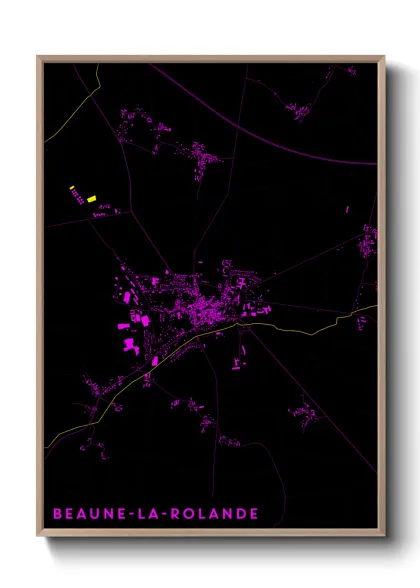 Une affiche de carte sur Beaune-la-Rolande