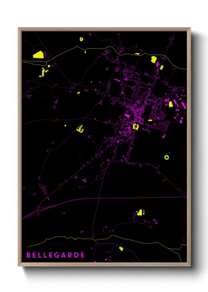Une affiche de carte sur Bellegarde