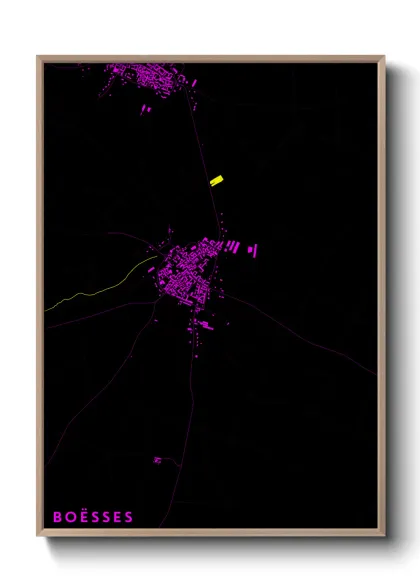 Une affiche de carte sur Boësses