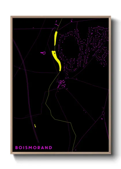 Une affiche de carte sur Boismorand
