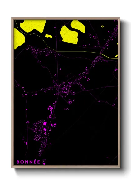 Une affiche de carte sur Bonnée