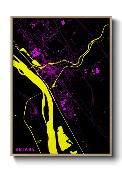 Une affiche de carte sur Briare