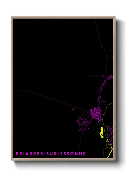 Une affiche de carte sur Briarres-sur-Essonne