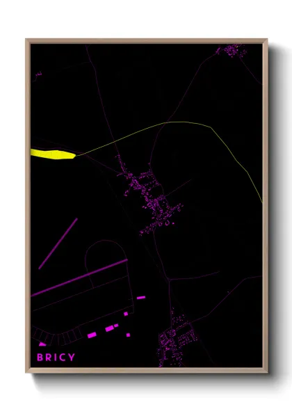 Une affiche de carte sur Bricy