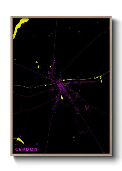 Une affiche de carte sur Cerdon