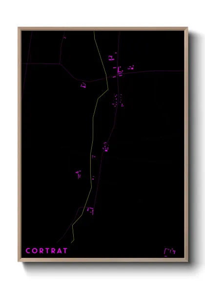 Une affiche de carte sur Cortrat