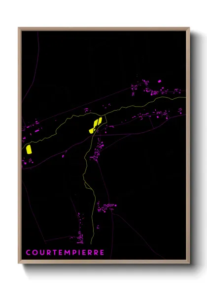 Une affiche de carte sur Courtempierre