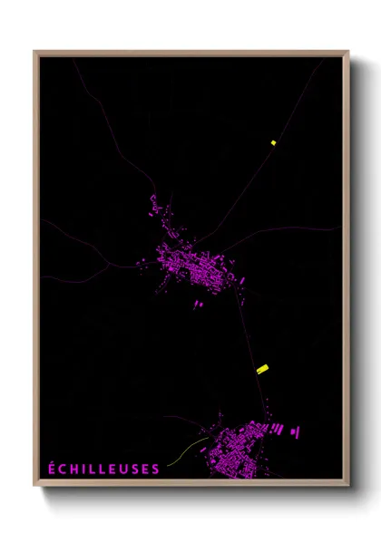 Une affiche de carte sur Échilleuses