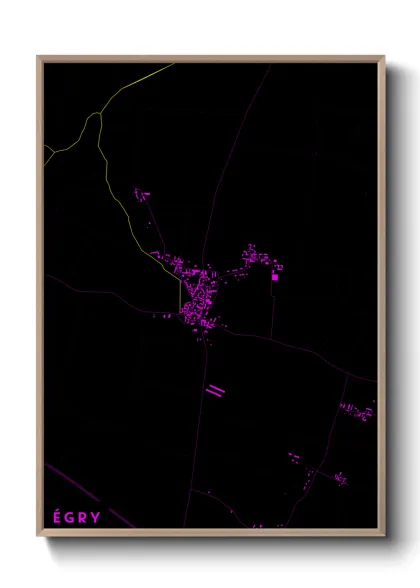 Une affiche de carte sur Égry