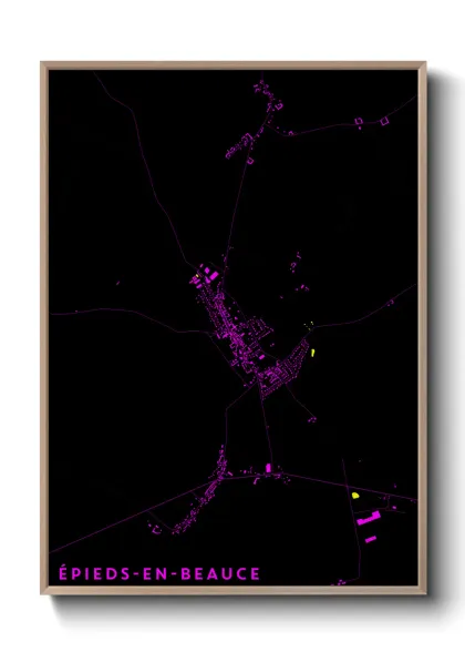 Une affiche de carte sur Épieds-en-Beauce