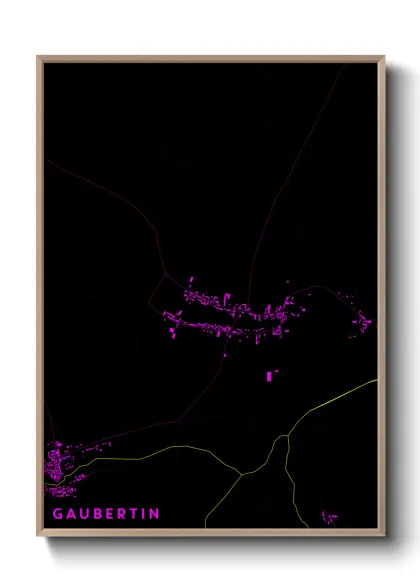 Une affiche de carte sur Gaubertin