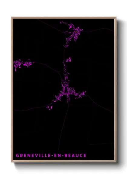 Une affiche de carte sur Greneville-en-Beauce