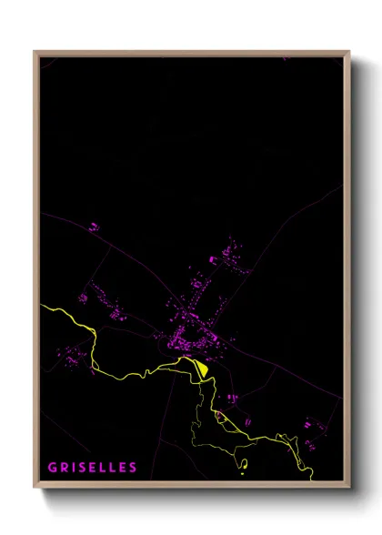 Une affiche de carte sur Griselles