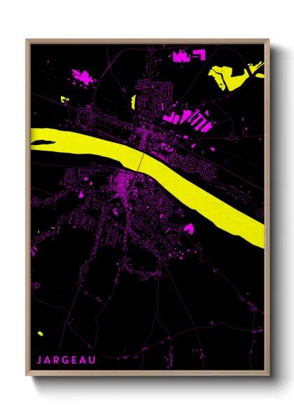 Une affiche de carte sur Jargeau