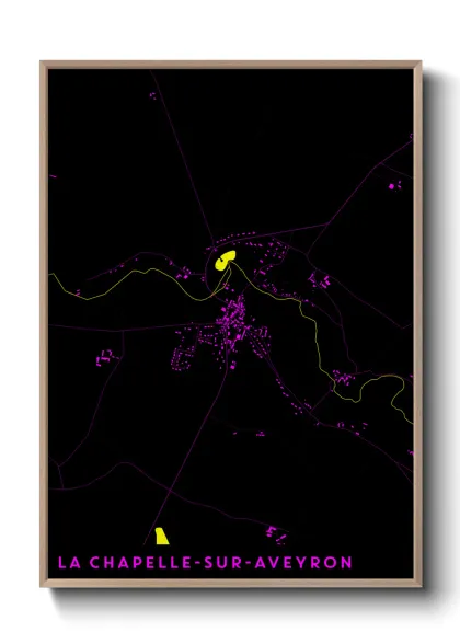 Une affiche de carte sur La Chapelle-sur-Aveyron