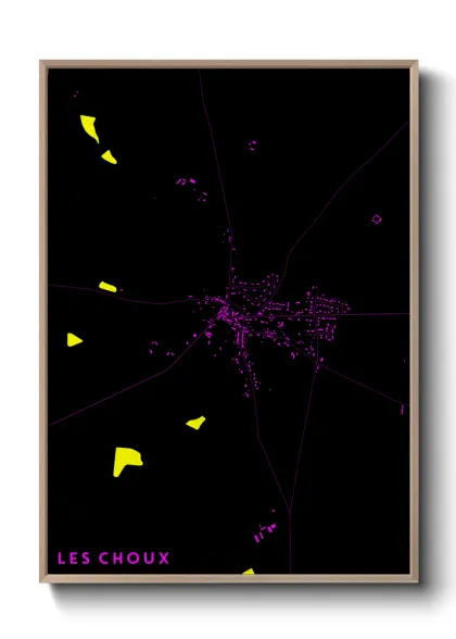Une affiche de carte sur Les Choux