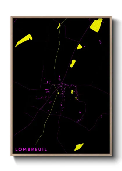 Une affiche de carte sur Lombreuil