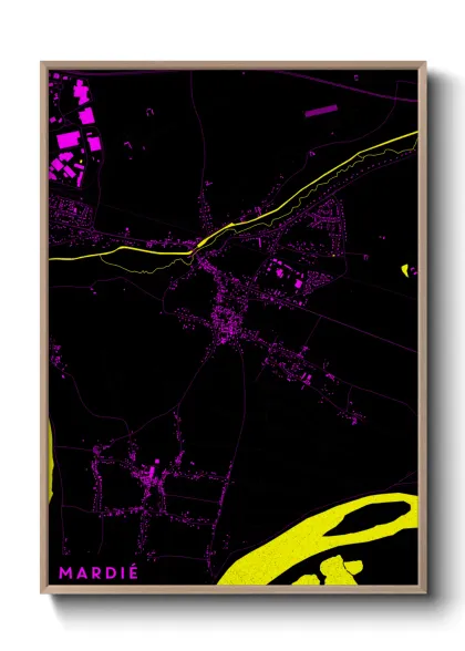 Une affiche de carte sur Mardié