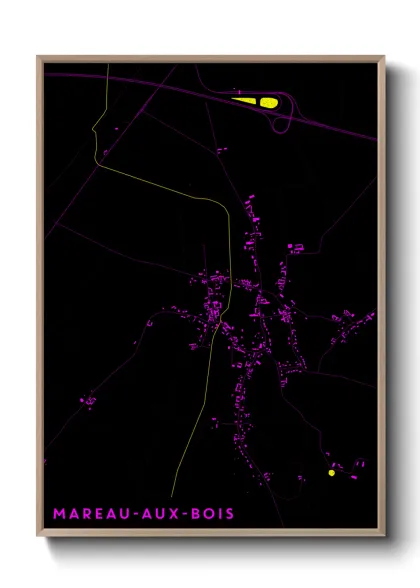 Une affiche de carte sur Mareau-aux-Bois