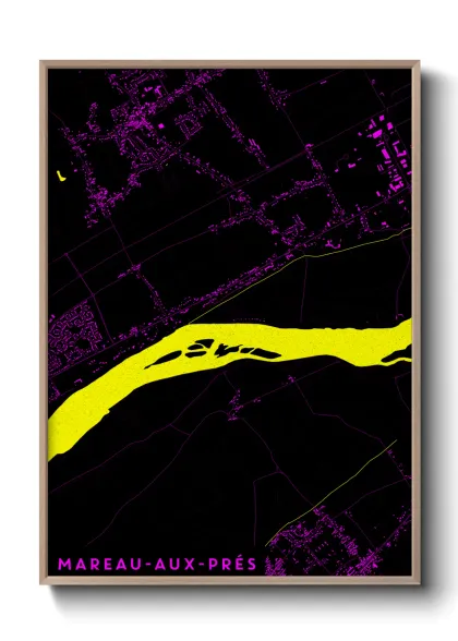 Une affiche de carte sur Mareau-aux-Prés