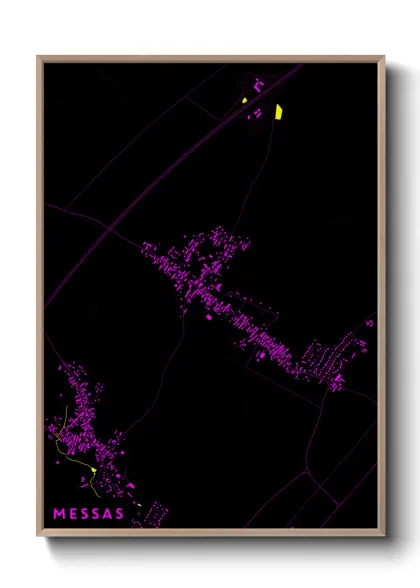 Une affiche de carte sur Messas