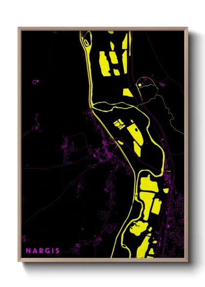 Une affiche de carte sur Nargis