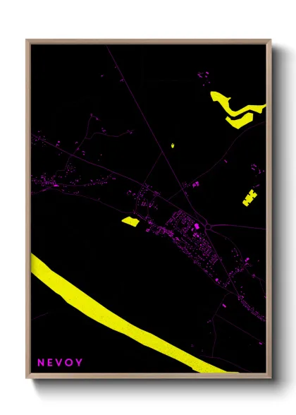 Une affiche de carte sur Nevoy