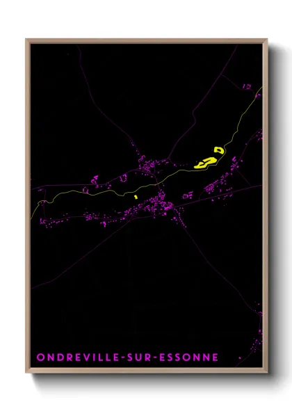 Une affiche de carte sur Ondreville-sur-Essonne