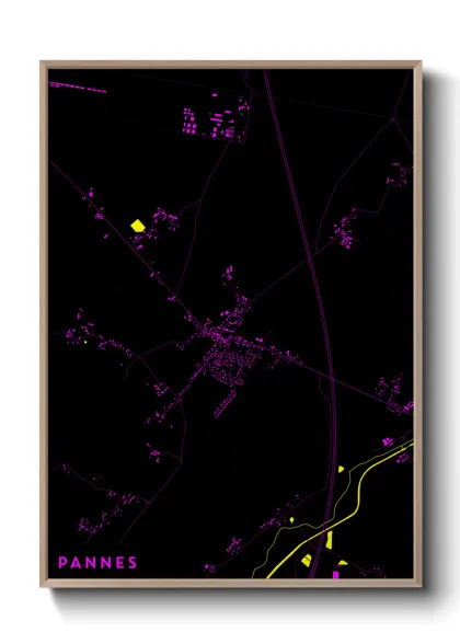 Une affiche de carte sur Pannes