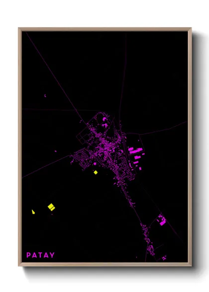 Une affiche de carte sur Patay