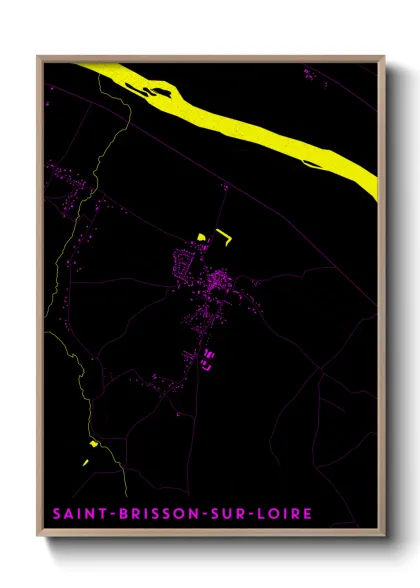 Une affiche de carte sur Saint-Brisson-sur-Loire