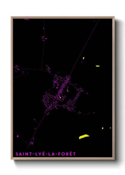 Une affiche de carte sur Saint-Lyé-la-Forêt