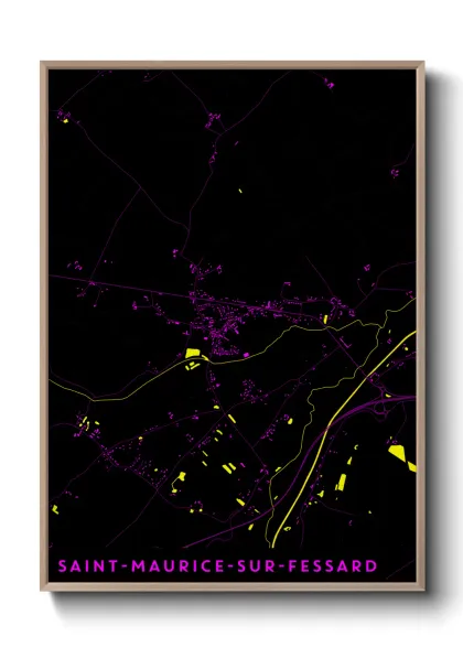 Une affiche de carte sur Saint-Maurice-sur-Fessard