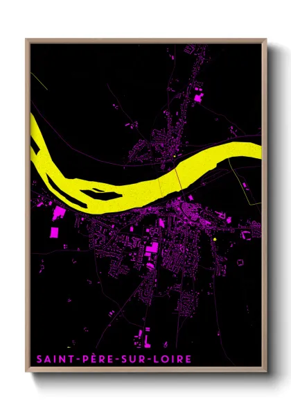 Une affiche de carte sur Saint-Père-sur-Loire